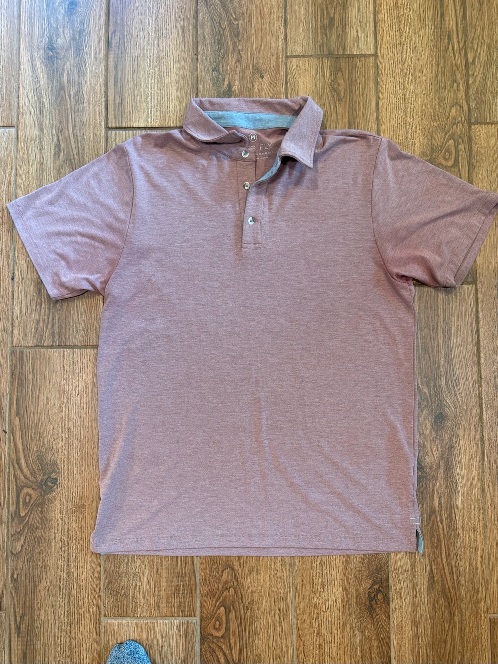 Free Fly Apparel Men's Heathered Dusty Rose Polo / medium
